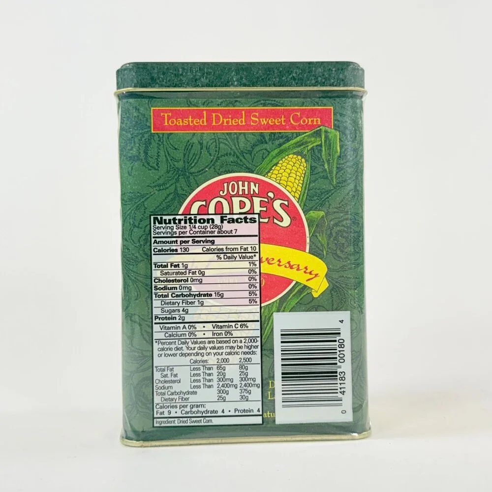 Vintage John Cope's 100th Anniversary Sweet Corn Tin 1900-2000